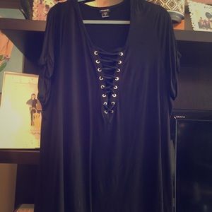 Black Plus Size Criss Cross Torrid Top
